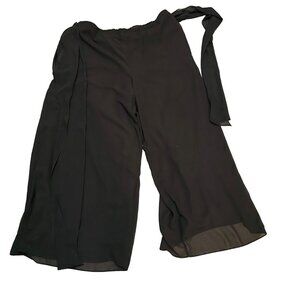 Xscape Woman By Joanna Chen Black Wide Leg Pants 22W Plus Size Length 41" Waist